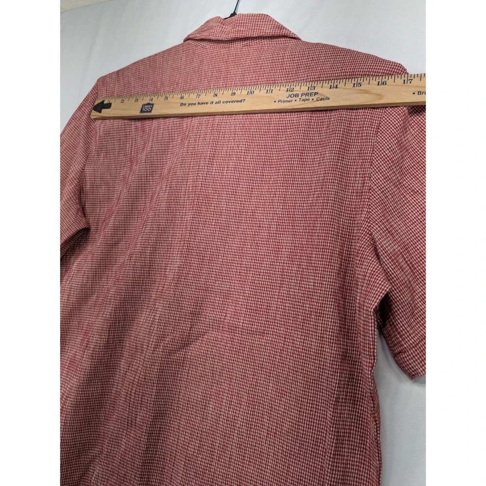 Koret City Blues Womens Medium Red Gingham Embroidered Heart Star Button Shirt - Picture 6 of 8